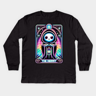 The Hermit Tarot Card Kawaii Cute Pastel Goth Kids Long Sleeve T-Shirt